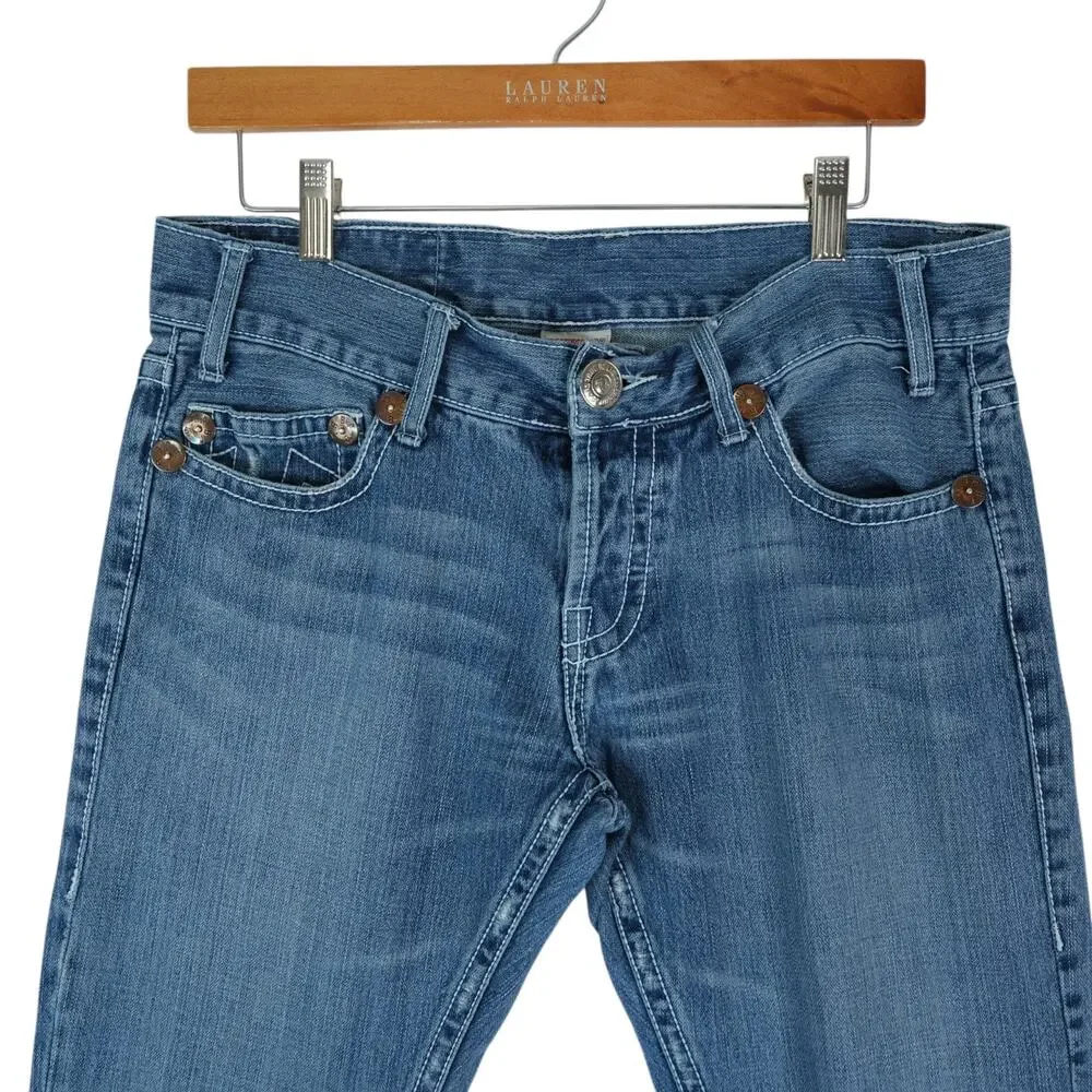 True Religion Jeans Mens 33x30 (Fit 32x28) Micky Big T Skinny World Tour‎